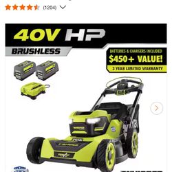 Lawnmower Ryobi All Wheel Drive Come W 2 6ah Battery And Fast Charger New $320 Firm