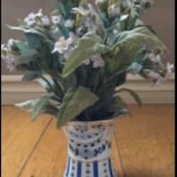 Vase with Flowers 9” Tall