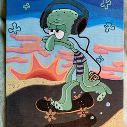 Squidward Painting