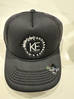 KE Hat All Black White Logo Crown Of Thorns