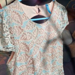 Dress Light Pink-Baby Blue 