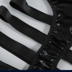 Lingerie Ring Out Jumpsuit Underwear Clubwear Steel Teddy Without Hollow Leather Underwear Bodysuit