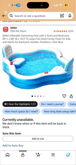 Inflatable pool