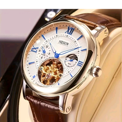 NESUN MENS WATCH 43MM MECHANICAL Automatic Luminous Multi-Functional Wristwatch