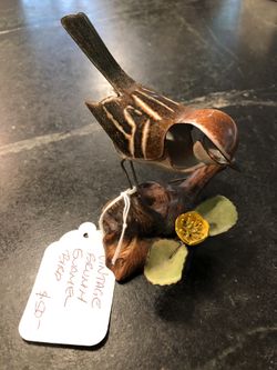 Vintage Enamel bird by artist Brumm