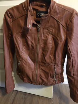 Guess leather jacket size small