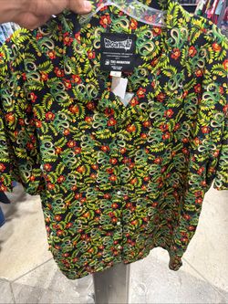 Dragon Ball Z Hawaiian Button-Up Shirt Size L