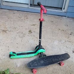 Small Kids Scooter And Skateboard 