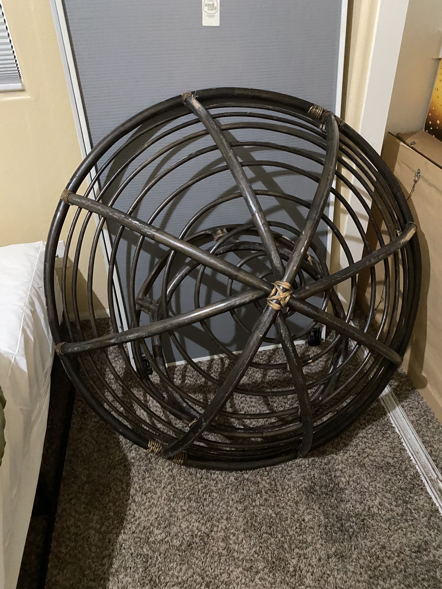 Papasan Chair With Sage Green Cushion 