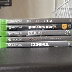 5 Xbox One Games In Great Condition - GTA 5, Star Wars Battlefront & More