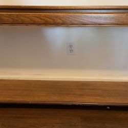 Vintage Mirror And Solid Wood Entry/sofa Table