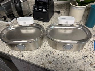 (2) Wireless Cat Water Fountain Stainless Steel Pro
