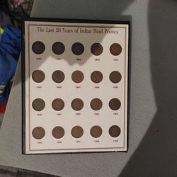 Indian Head Pennies From From Years 1890 To 1909 In Order