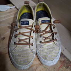 sperry women's shoes casual yellow