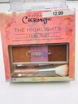 Cherimoya max makeup the highlights! Fairy Tale Illuminating glow palette W/ Highlighter Brush New!