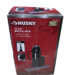 Husky 12-Ton Hydraulic Bottle Jack (24,000 lb) – Heavy Duty