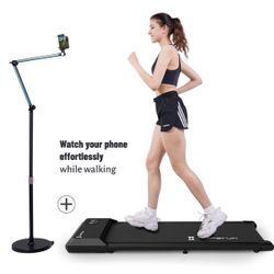 Walking Pad Under Desk Treadmill with Remote Control  Maximum Fitness in a Minimal Space With its 42"D x 20"W x 4"H dimension, which is much