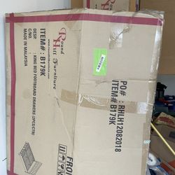 Roundhill King Sized Storage Bed and mirror