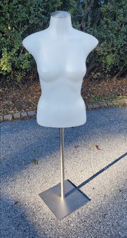Female Torso Mannequin with Metal Stand