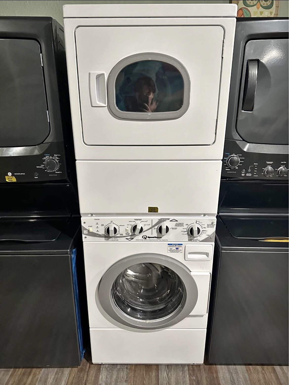 SpeedQueen Commercial Stackable Washer Dryer Unit