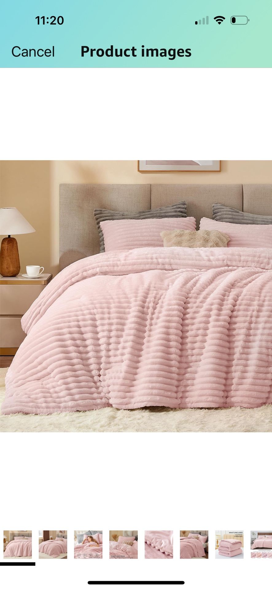 BEDELITE Fleece Queen Comforter Set -Super Soft & Warm Fluffy Pink Bedding, Luxury Fuzzy Heavy Bed Set for Winter with 2 Pillow Cases