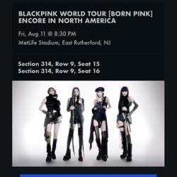 Black Pink Tickets Tonight!