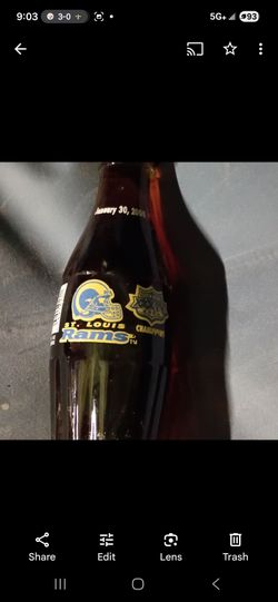 St. Louis Rams Super Bowl XXXIV Champions Coca-Cola Bottle