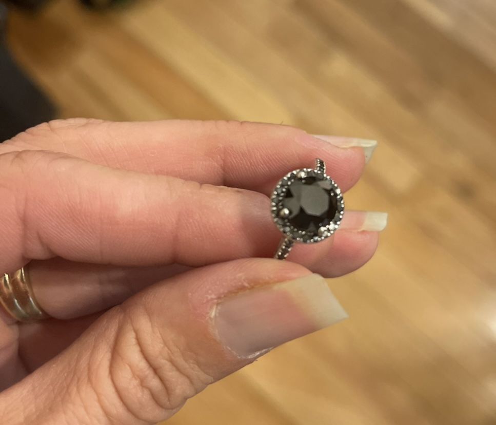 Black Diamond White Gold Ring