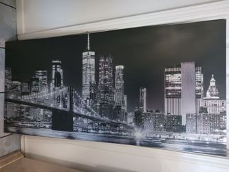 Wall decor (City Lights)(59"W)×(28"H)