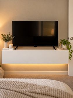 Floating TV Console / Media Cabinet – White