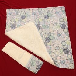Baby Boy Blanket And Burp Cloth