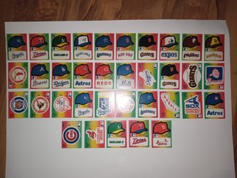 1983 &1984 Fleer Baseball Stickers Lot Of 35.