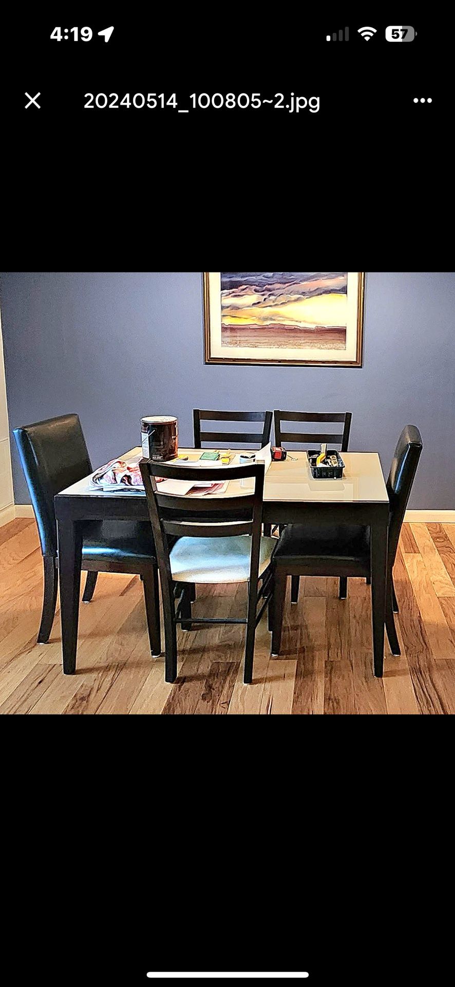 Extendable Glass And Wood Dining Table