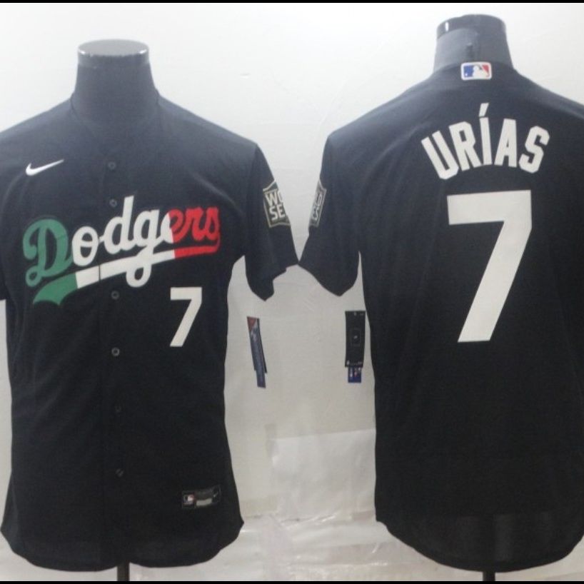 Los Angeles Dodgers Julio Urias #7 jersey black Mexico stitched for Sale in  San Bernardino, CA - OfferUp