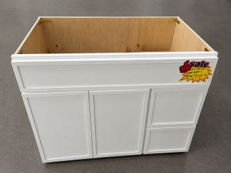 ✨ LIMITED-TIME SALE! ✨🤍 36" Slim White Shaker Vanity Base Cabinet 🤍✨