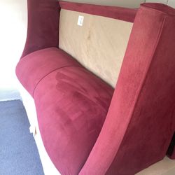Red Velvet 2 Piece Sofa Set