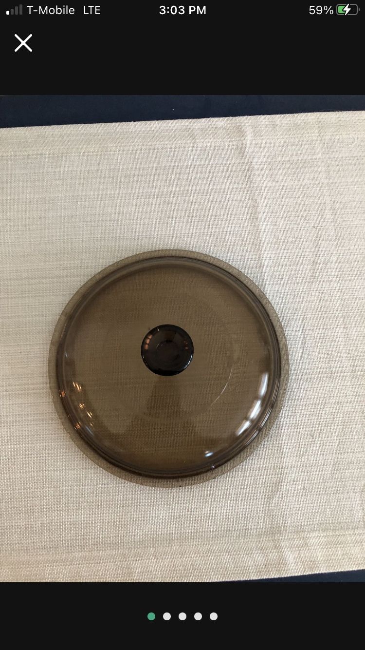 Vintage Brown Pyrex Lid V 1.5 C