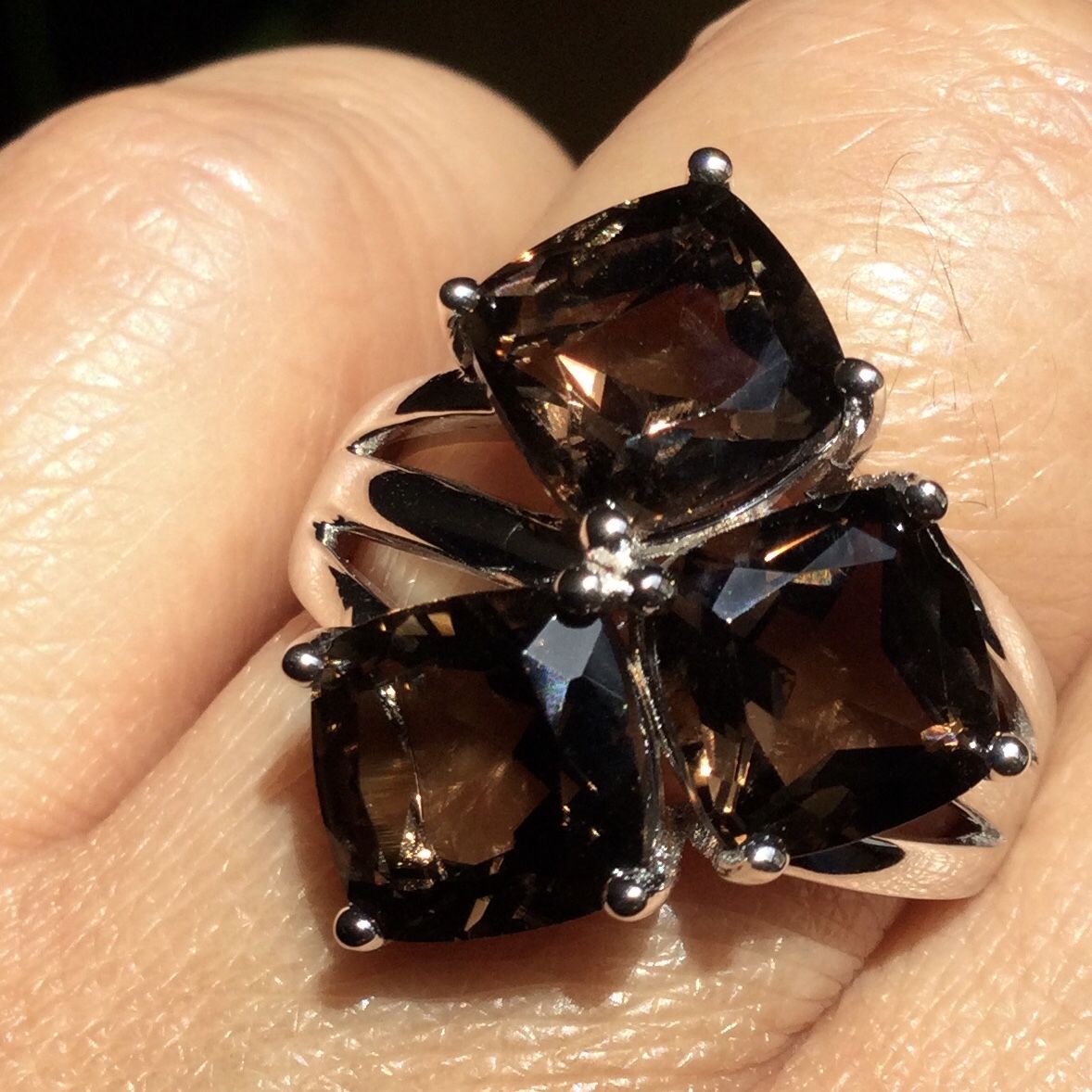 925 Sterling Silver Genuine Smoky Quartz