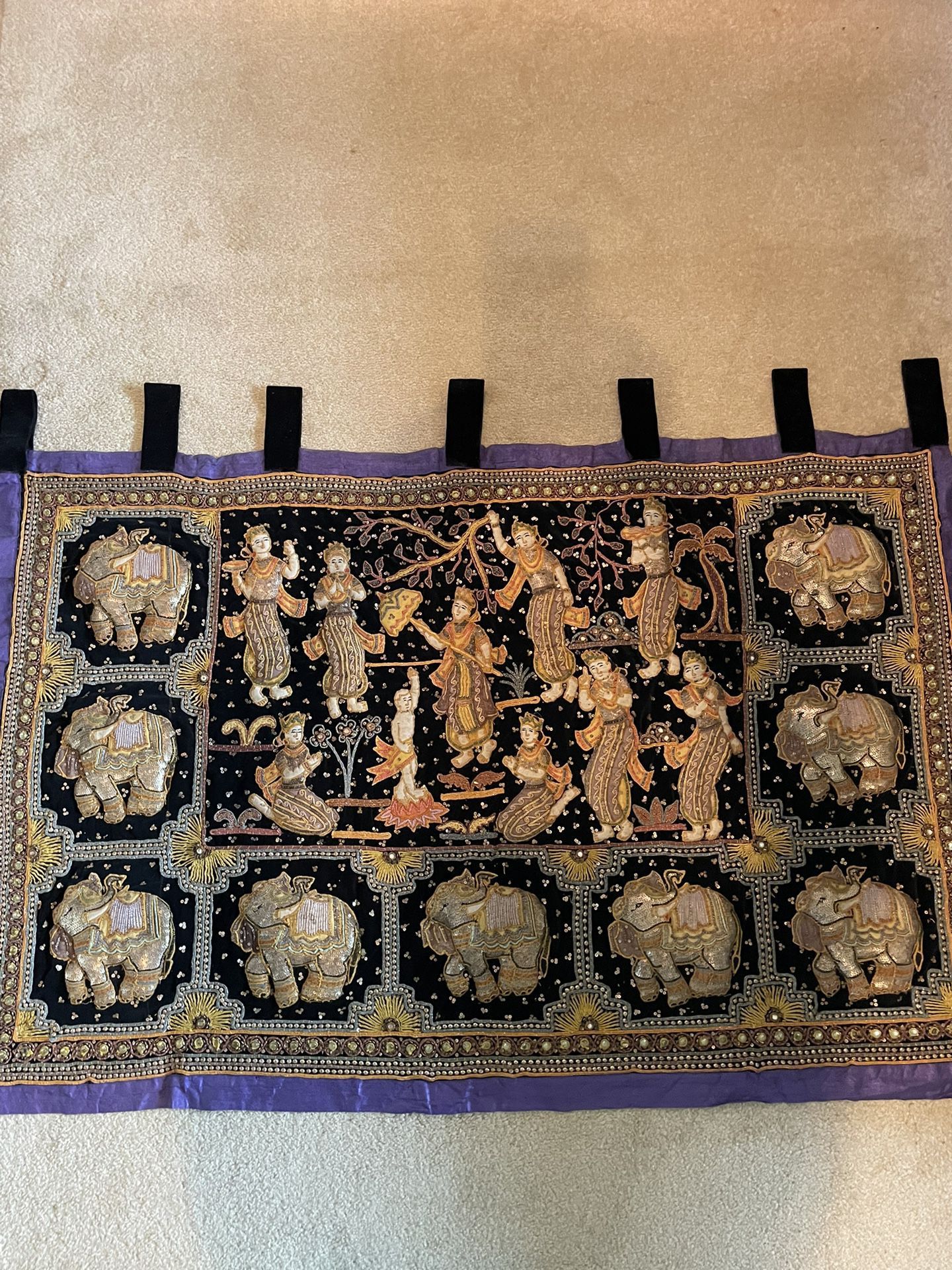 Kalaga tapestry Elephant animal 12 embroidery $220