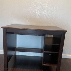 Brown Desk With Storage