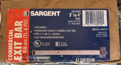 SARGENT COMMERCIAL EXIT BAR B62