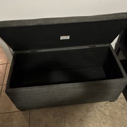 Gray Storage Bench