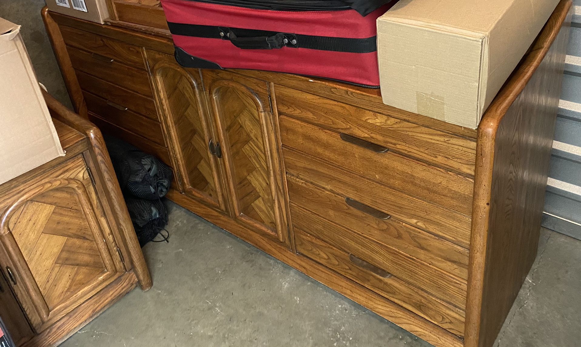 Huge Dresser With 2 Nightstands  $60.00 Good Condition 