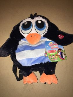 Kids backpack with fleece throw