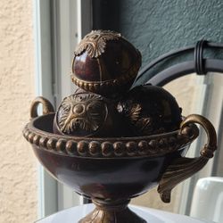 Vintage Italian Renaissance Bowl and Ball Decor