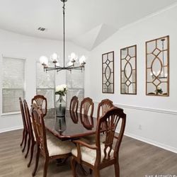 Dining Table, Chairs And Mirrors