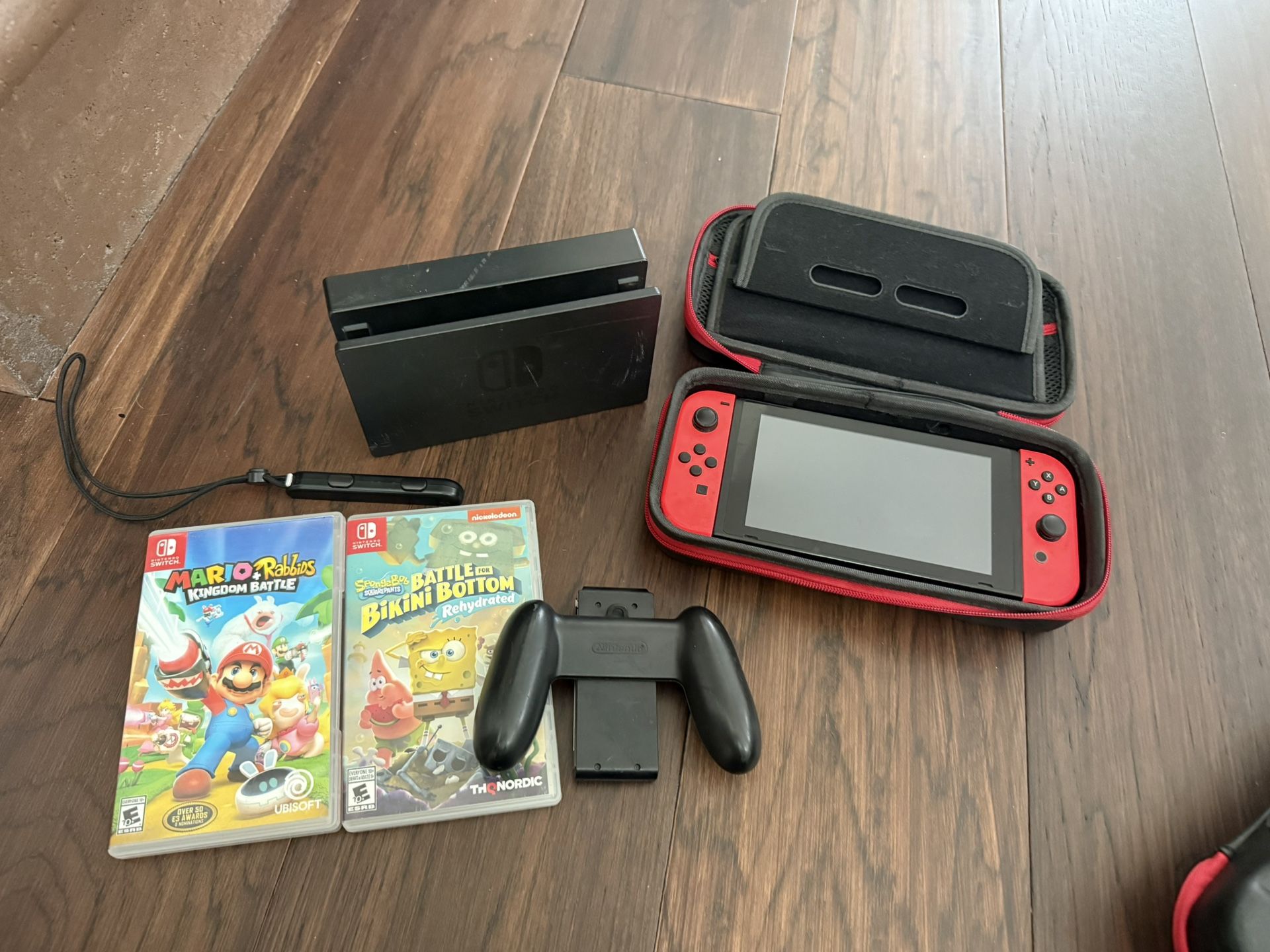 Nintendo Switch With Memory Card And 2 Games