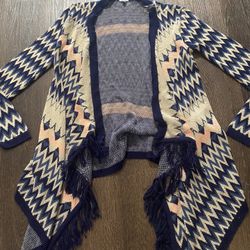 Womans Navy Blue Cardigan Sweater Size Small By Charlotte Russe #8