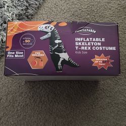 Inflatable Skelton T-Rex Costume 