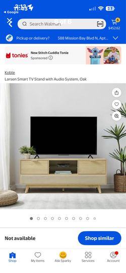TV stand with speakers